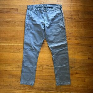RVCA Mens Gray Flat Front Chino Pants Size 36 Casual Office Wear Weekend
